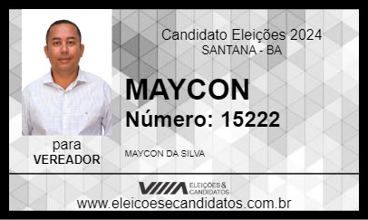 Candidato MAYCON 2024 - SANTANA - Eleições