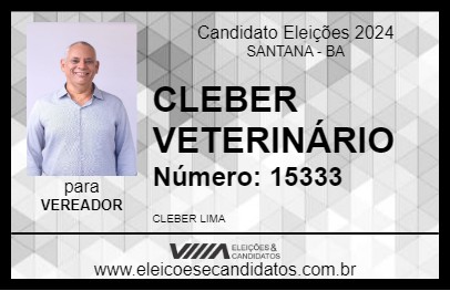 Candidato CLEBER VETERINÁRIO 2024 - SANTANA - Eleições