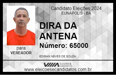 Candidato DIRA DA ANTENA 2024 - EUNÁPOLIS - Eleições