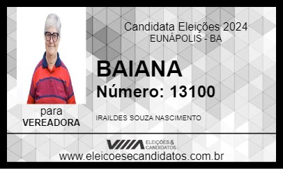 Candidato BAIANA 2024 - EUNÁPOLIS - Eleições