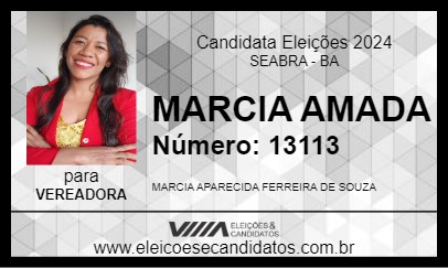 Candidato MARCIA AMADA 2024 - SEABRA - Eleições