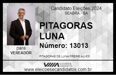 Candidato PITAGORAS LUNA 2024 - SEABRA - Eleições