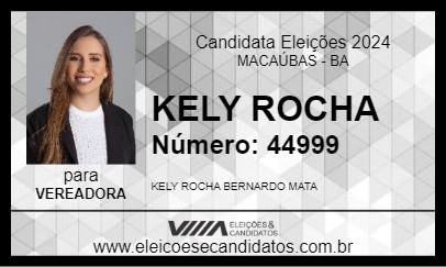 Candidato KELY ROCHA 2024 - MACAÚBAS - Eleições