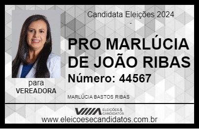 Candidato PRO MARLÚCIA DE JOÃO RIBAS 2024 - MACAÚBAS - Eleições