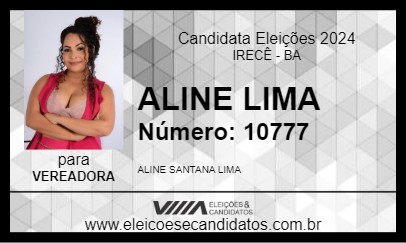 Candidato ALINE LIMA 2024 - IRECÊ - Eleições