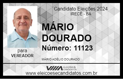 Candidato MÁRIO DOURADO 2024 - IRECÊ - Eleições