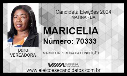 Candidato MARICELIA 2024 - MATINA - Eleições