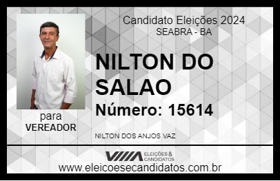 Candidato NILTON DO SALAO 2024 - SEABRA - Eleições