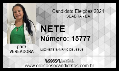 Candidato NETE 2024 - SEABRA - Eleições