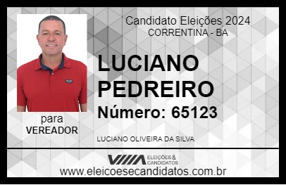 Candidato LUCIANO PEDREIRO 2024 - CORRENTINA - Eleições