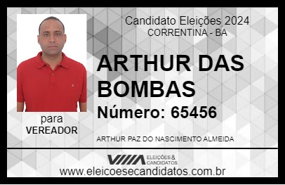 Candidato ARTHUR DAS BOMBAS 2024 - CORRENTINA - Eleições