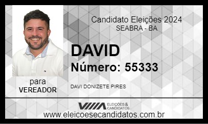 Candidato DAVID 2024 - SEABRA - Eleições