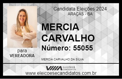 Candidato MERCIA CARVALHO 2024 - ARAÇÁS - Eleições