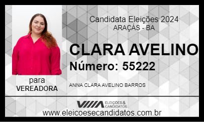 Candidato CLARA AVELINO 2024 - ARAÇÁS - Eleições