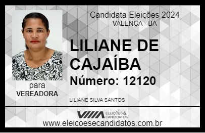 Candidato LILIANE DE CAJAÍBA 2024 - VALENÇA - Eleições