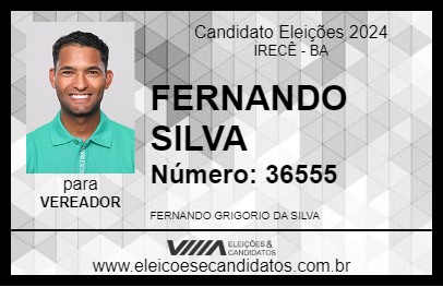 Candidato FERNANDO SILVA 2024 - IRECÊ - Eleições