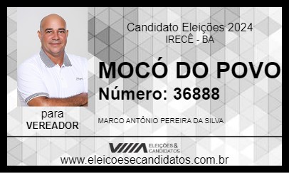 Candidato MOCÓ DO POVO 2024 - IRECÊ - Eleições