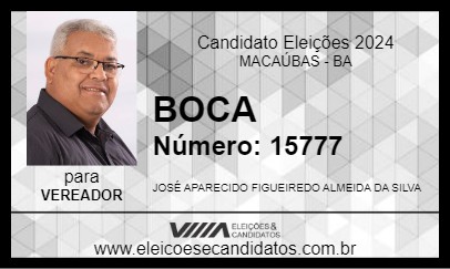 Candidato BOCA 2024 - MACAÚBAS - Eleições