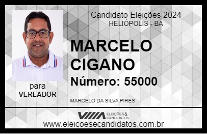 Candidato MARCELO CIGANO 2024 - HELIÓPOLIS - Eleições