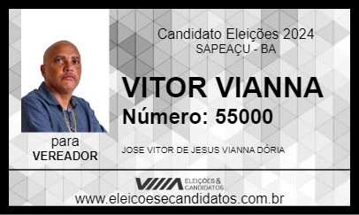 Candidato VITOR VIANNA 2024 - SAPEAÇU - Eleições