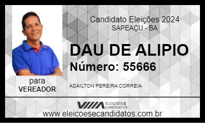 Candidato DAU DE ALIPIO 2024 - SAPEAÇU - Eleições