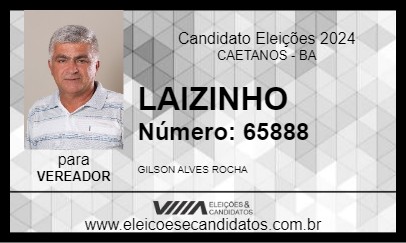 Candidato LAIZINHO 2024 - CAETANOS - Eleições