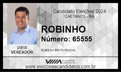 Candidato ROBINHO 2024 - CAETANOS - Eleições