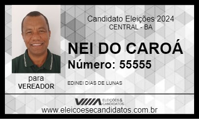 Candidato NEI DO CAROÁ 2024 - CENTRAL - Eleições