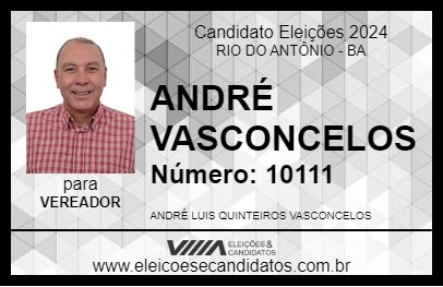 Candidato ANDRÉ VASCONCELOS 2024 - RIO DO ANTÔNIO - Eleições