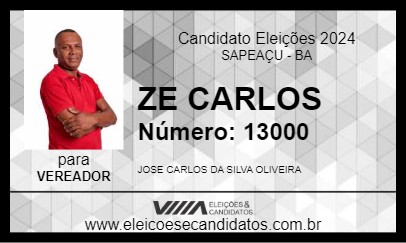 Candidato ZE CARLOS 2024 - SAPEAÇU - Eleições