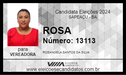 Candidato ROSA 2024 - SAPEAÇU - Eleições