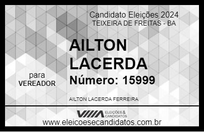 Candidato AILTON LACERDA 2024 - TEIXEIRA DE FREITAS - Eleições