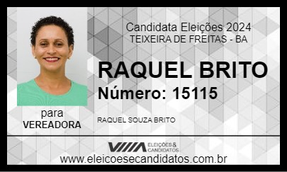 Candidato RAQUEL BRITO 2024 - TEIXEIRA DE FREITAS - Eleições