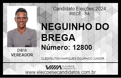 Candidato NEGUINHO DO BREGA 2024 - IRECÊ - Eleições