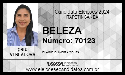 Candidato BELEZA 2024 - ITAPETINGA - Eleições