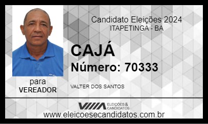 Candidato CAJÁ 2024 - ITAPETINGA - Eleições