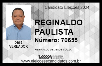 Candidato REGINALDO PAULISTA 2024 - ITAPETINGA - Eleições