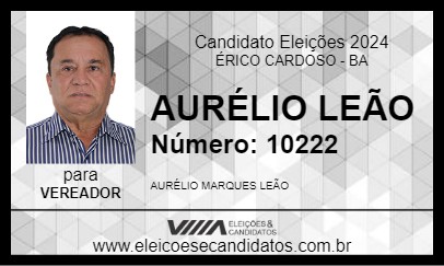 Candidato AURÉLIO LEÃO 2024 - ÉRICO CARDOSO - Eleições