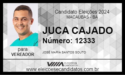 Candidato JUCA CAJADO 2024 - MACAÚBAS - Eleições