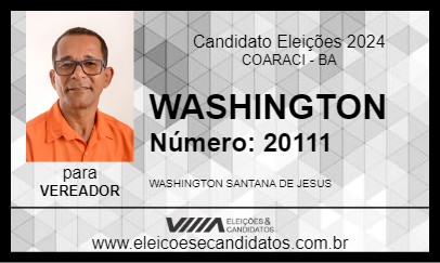 Candidato WASHINGTON DA TOYOTA 2024 - COARACI - Eleições