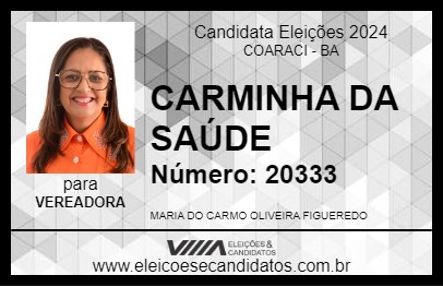 Candidato CARMINHA DA SAÚDE 2024 - COARACI - Eleições