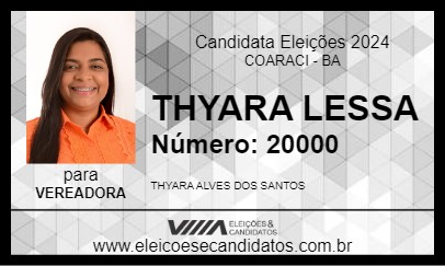 Candidato THYARA LESSA 2024 - COARACI - Eleições