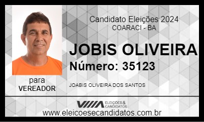 Candidato JOABIS OLIVEIRA 2024 - COARACI - Eleições