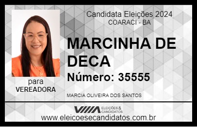 Candidato MARCINHA DE DECA 2024 - COARACI - Eleições