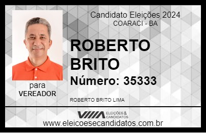 Candidato ROBERTO BRITO 2024 - COARACI - Eleições