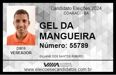 Candidato GEL DA MANGUEIRA 2024 - COARACI - Eleições