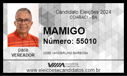 Candidato MAMIGO 2024 - COARACI - Eleições