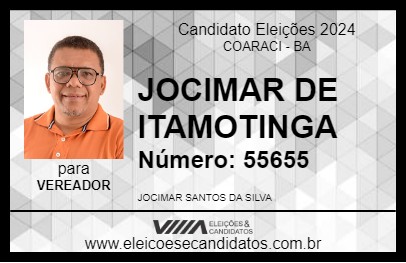 Candidato JOCIMAR DE ITAMOTINGA 2024 - COARACI - Eleições