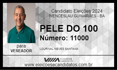 Candidato PELE DO 100 2024 - WENCESLAU GUIMARÃES - Eleições