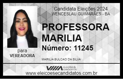 Candidato PROFESSORA MARILIA 2024 - WENCESLAU GUIMARÃES - Eleições